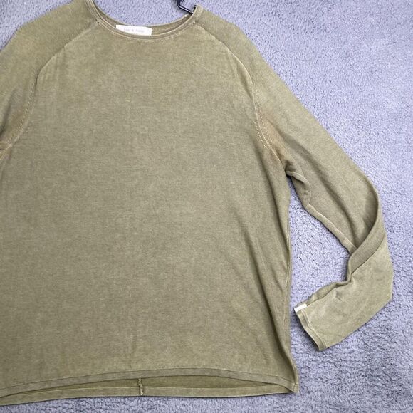 Rag & Bone Sweater Mens Large Green Long Sleeve Crewneck Pullover Cotton Casual - Picture 3 of 12